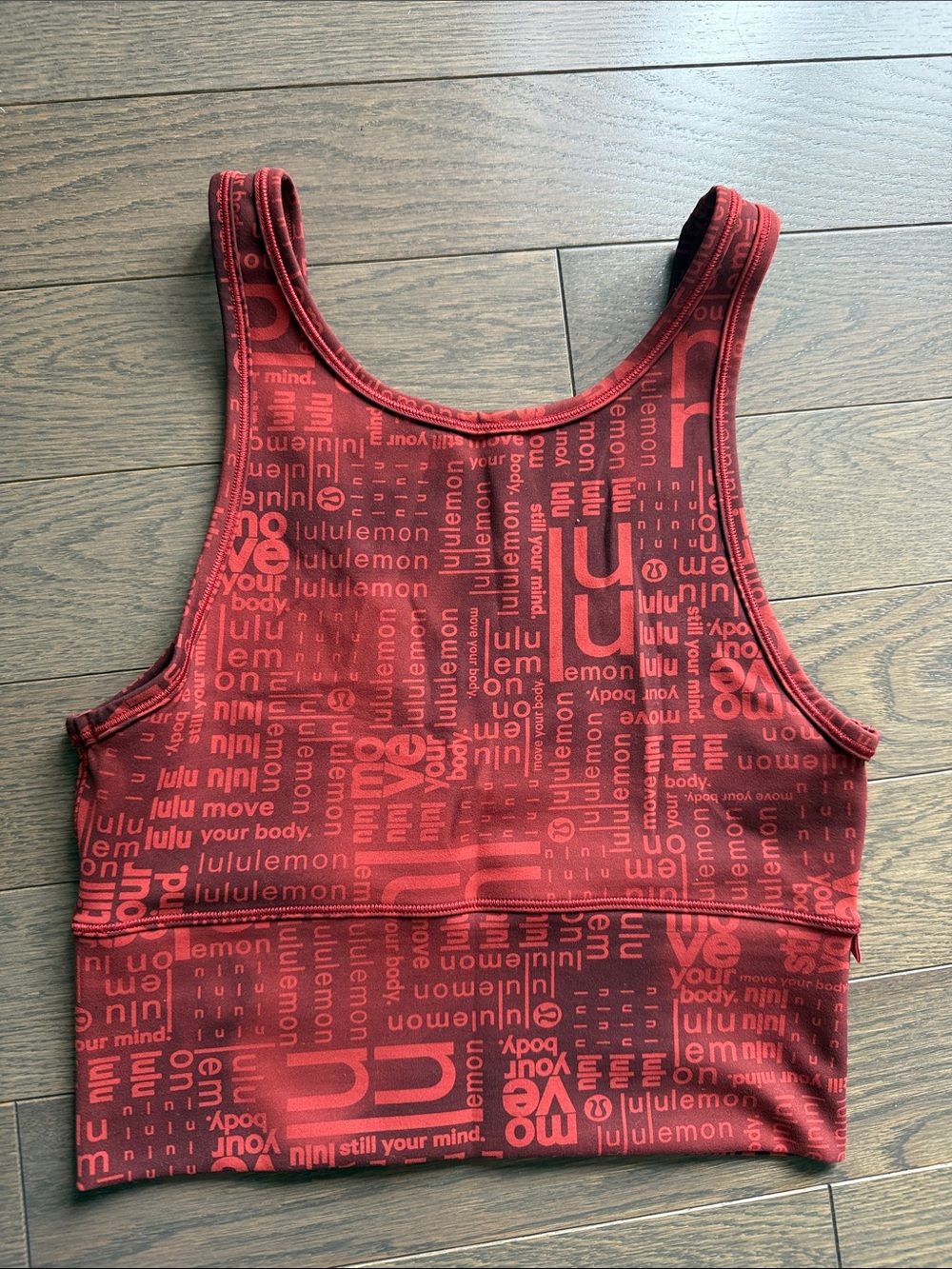 lululemon athletica Red Graphic Scoop-Back Sports Bra Tank